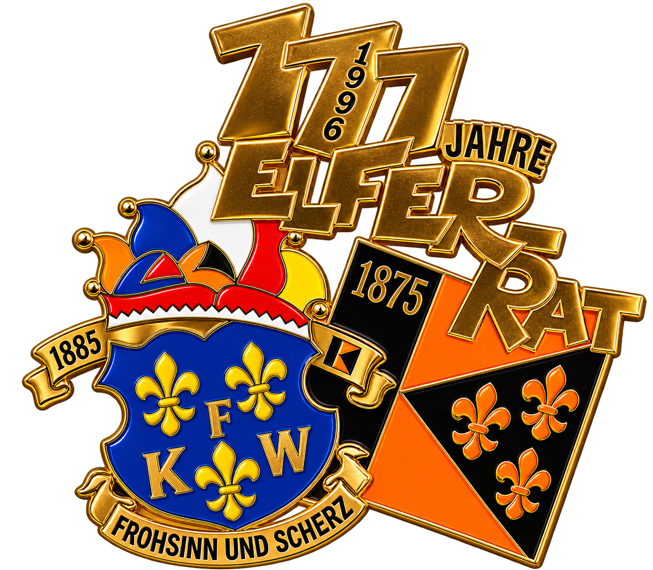 Glanzendes Karnevalsmedaillon mit Wappen